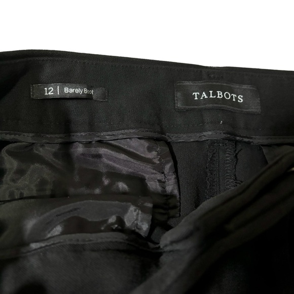 Talbots Barely Boot Black Pants Office Career Women's Size 12 - Picture 5 of 14